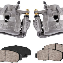 Callahan CCK04061 [2] FRONT Premium Loaded Original Caliper Pair + Ceramic Brake Pads + Hardware Brake Kit