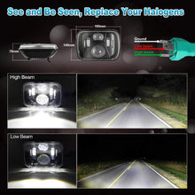 Partsam 5x7 Inch LED Headlights 7x6 Led Sealed Beam Headlamp w/High Low Beam H6054 6054 LED 110W H4 Plug H5054 6054 6052 Compatible with Jeep Wrangler YJ Cherokee XJ Toyota Pickup True DOT (Pair)