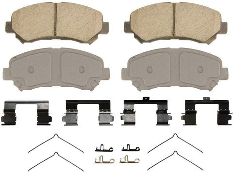 Wagner ThermoQuiet QC1374 Ceramic Disc Pad Set With Installation Hardware, Front