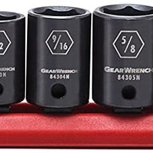 GEARWRENCH 20 Pc. 1/4" Drive 6 Point Standard & Deep Impact SAE Socket Set - 84900