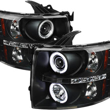 Spyder Auto PRO-YD-CS07-CCFL-BK Chevy Silverado 1500/2500/3500 Black CCFL LED Projector Headlight with Replaceable LEDs
