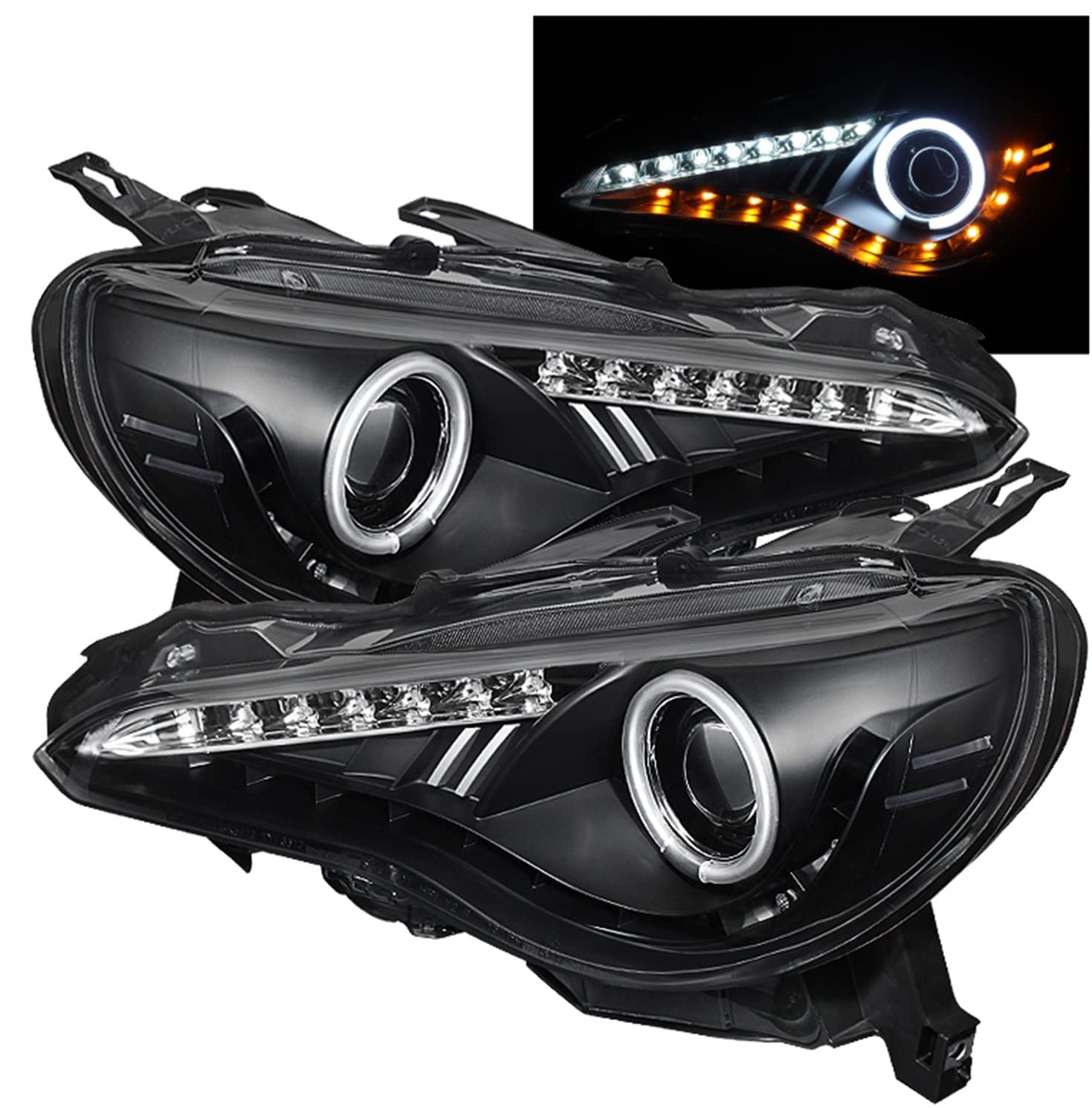 Spyder Auto 5075444 CCFL Halo Projector Headlights Black/Clear