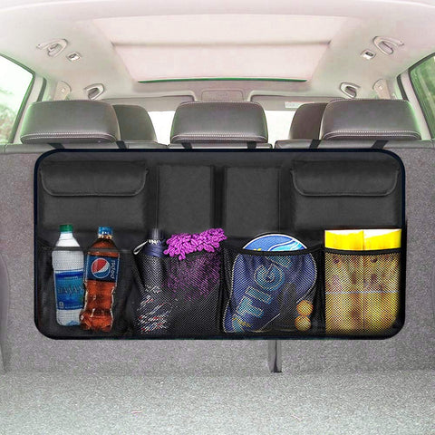 EldHus 43224-13969 Black Trunk Storage-Auto SUV Van Container Car Organization Collapsible Compartment Pocket Mesh