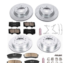 Power Stop K5874 Front & Rear Brake Kit with Drilled/Slotted Brake Rotors and Z23 Evolution Ceramic Brake Pads