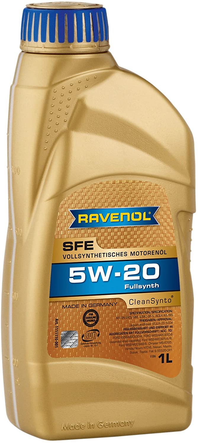 RAVENOL J1A1503 SFE 5W-20 Fully Synthetic Motor Oil - STJLR.03.5004, MS-6395 (1 Liter)