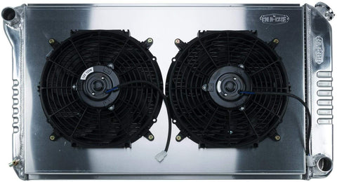 COLD CASE RADIATORS 68-72 A-Body Radiator MT Dual 12in Fan, Silver (GMA42K)