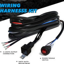 Parleto LED Light Bar Wiring Harness Kit 12V with Dual Switches Power Relay Blade Fuse for Off Road Lights LED Work Light with Multi-Modes - 2 LEADS