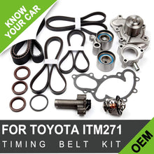 Scitoo Timing Belt Water Pump Gasket Hydraulic Tensioner Kit Fits 1995-2004 Toyota Tacoma Tundra 4Runner T100 3.4L 5VZFE