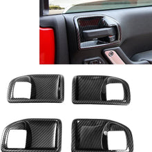 RT-TCZ Carbon Fiber ABS Car Inner Door Handle Bowl Cover Trim Frame Decor for 2011-2017 Jeep Wrangler JK JKU 4-Door