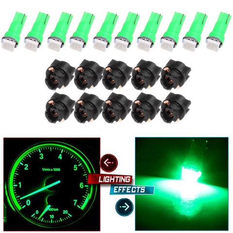 cciyu 20X T5 Green Led 1-5050 SMD Dashboard Dash Gauge Instrument Panel Gauge Cluster Light