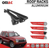 Roof Rack Cross Bars Lockable Luggage Carrier Fits Jeep Liberty 2002-2007 | Aluminum Black Cargo Carrier Rooftop Luggage Bars 2 PCS.