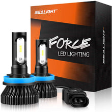 SEALIGHT H11/H16/H8 LED Fog Lights Bulbs or DRL Plug and Play, 6000LM 6000K White 12 x CSP LED Chips