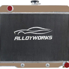ALLOYWORKS 3 Row All Aluminum Radiator For 1972-1986 Jeep CJ CJ5 CJ7 Chevy Small Block SBC Swap V8 AT/MT