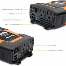 Ampeak 100W Car Power Inverter DC 12V to 110V AC Converter with 2.1A USB Car Adapter