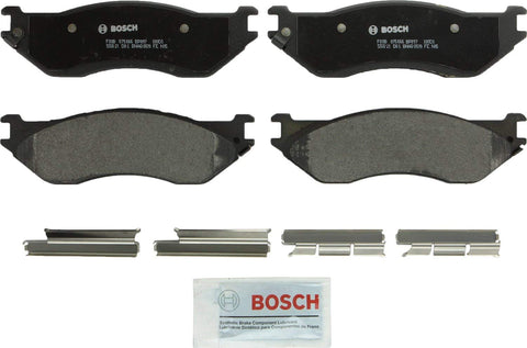 Bosch BP897 QuietCast Premium Semi-Metallic Disc Brake Pad Set For 2002-2006 Dodge Ram 1500; Front & Rear