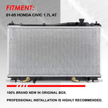 Replacement for 01-05 Honda Civic 1.7L AT Lightweight OE Style Full Aluminum Core Radiator DPI 2354