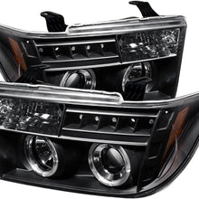 Spyder Auto 5012029 Toyota Tundra 07-13 / Toyota Sequoia 08-13 Projector Headlights - Eliminates AFS function - LED Halo - LED (Replaceable LEDs) - Black - High H1 (Included) - Low H1 (Included)