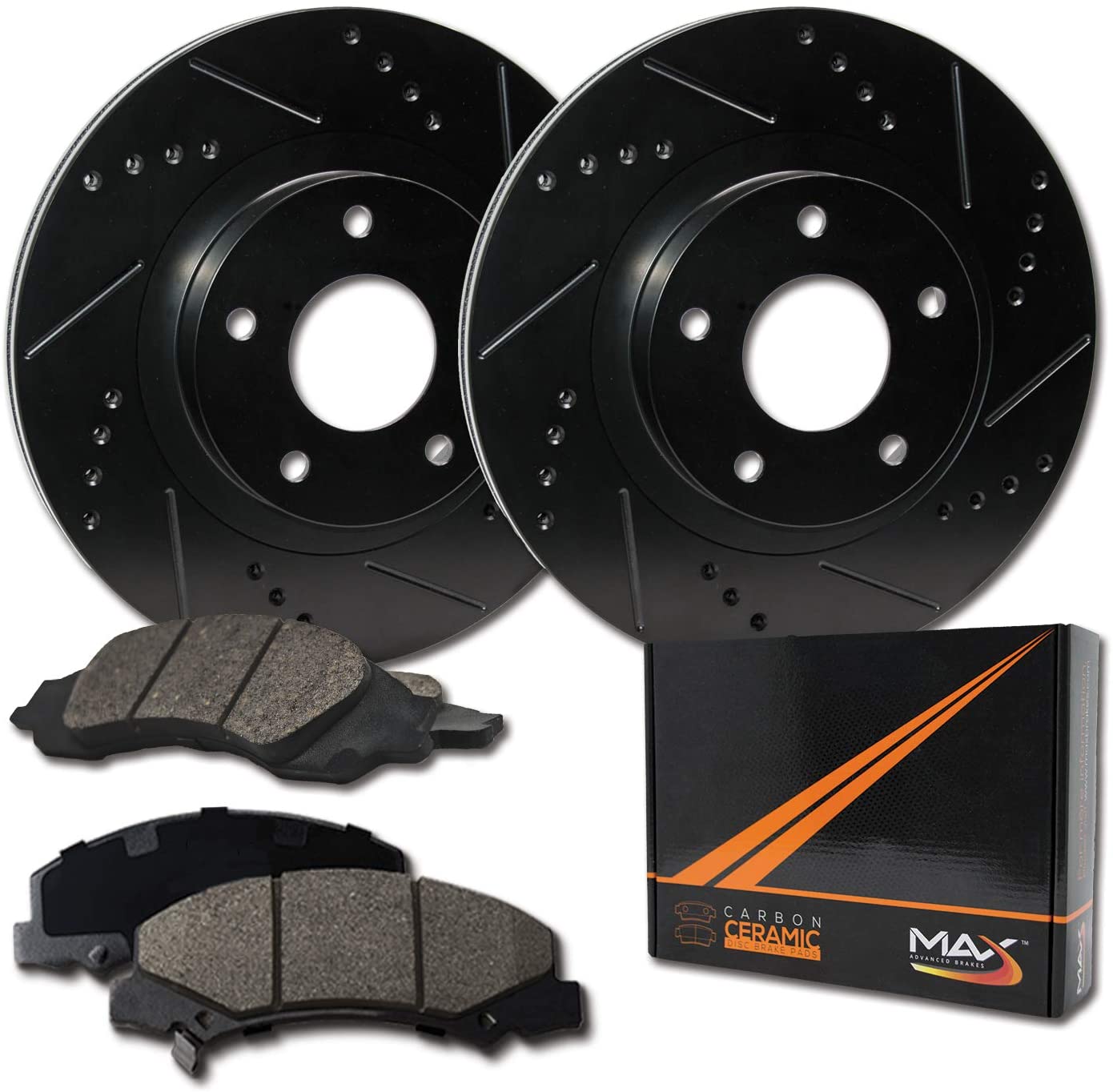 [Front] Max Brakes Elite XDS Rotors with Carbon Ceramic Pads KT029381