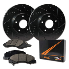 Max Brakes Front Elite Brake Kit [ E-Coated Slotted Drilled Rotors + Ceramic Pads ] KT004881 Fits: Honda 03-12 Accord Coupe & Accord Sedan LX 13-15 Civic EX 03-11 Element 02-04 CRV