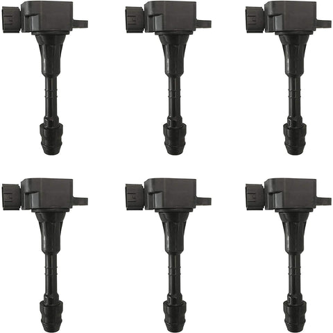 BOXI Qty(6) Ignition Coils Compatible with 02-06 Nissan Altima/05-13 Frontier/02-08 Maxima/03-07 Murano/12-13 NV 1500/02-04 Pathfinder/04-09 Quest/05-13 Xterra,02-04 Infiniti I35/02-03 QX4 22248-8J115