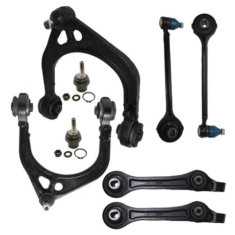 RWD Models Only - 2 Upper & 2 Lower Rearward and 2 Lower Forward Control Arm & Ball Joints 8pc Kit For - 2005-2010 Chrysler 300 RWD, Dodge Charger, Magnum, Challenger RWD ONLY