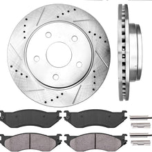 Callahan CDS02007 FRONT 336 mm Premium D/S 5 Lug [2] Brake Disc Rotors + [4] Ceramic Brake Pads + Hardware