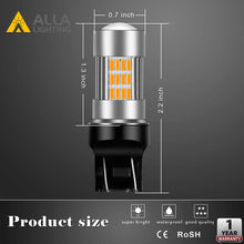 Alla Lighting 7443 LED Bulbs Super Bright T20 Wedge LED 7440 7443 Bulb 54-SMD High Power 4014 Chipsets LED W21W 7443 7440 Amber Yellow Turn Signal Blinker Light Lamp Bulbs Replacement (Set of 2)
