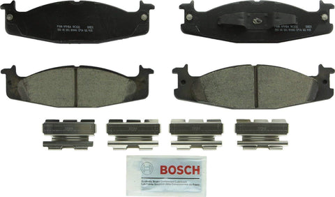 Bosch BC632 QuietCast Premium Ceramic Disc Brake Pad Set For Ford: 1994-96 Bronco, 2003 E-150, 2003 E-150 Club Wagon, 1994-02 E-150 Econoline, 1994-02 E-150 Econoline Club Wagon, 1994-96 F-150; Front