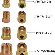 Muhize 25 Ft. of 3/16 Brake Line Tubing Kit - Flexible Copper Tube Roll 25 ft 3/16" (Includes 16 Fittings)