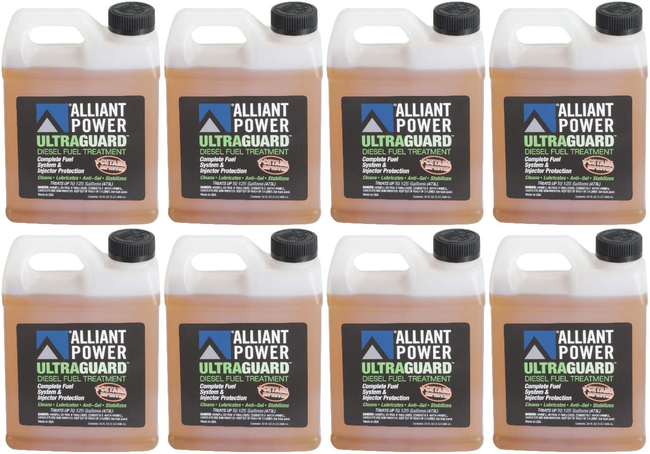 Alliant Power ULTRAGUARD Diesel Fuel Treatment - 8 Pack of 32 oz Jugs # AP0502