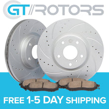 [Front Kit] GT//Rotors Performance Brake Disc Rotors & Ceramic Pads for Toyota Corolla/Matrix 2003-2008 Pontiac Vibe 03-06