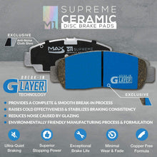 Max Brakes Front & Rear M1 Supreme Ceramic Premium Disc Brake Pads KM089853 | Fits: 2003 03 2004 04 2005 05 2006 06 Dodge Ram 2500