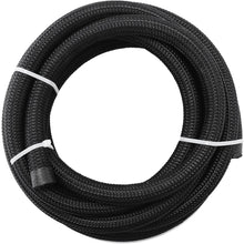 Mophorn AN8 Fuel Line Hose Kit BK Nylon Stainless Steel Braided Oil Line Hose NBR CPE Synthetic Rubber Gas Hose with Aluminum Hose End Fitting Adapter Set (16.4Ft Black)