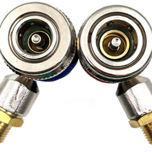 Nikauto 1Pair r134a High & Low Pressure Automotive Air Conditioning Quick Coupler Connector Adapters