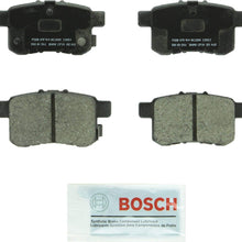 Bosch BC1336 QuietCast Premium Ceramic Disc Brake Pad Set For 2009-2012 Acura TSX and 2008-2010 Honda Accord; Rear