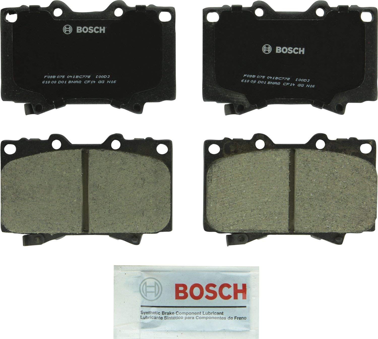 Bosch BC772 QuietCast Premium Ceramic Disc Brake Pad Set For: Lexus LX470; Toyota Land Cruiser, Front