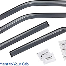 Goodyear Shatterproof Side Window Deflectors for Trucks Ford F150 2015-2020 SuperCrew, Tape-on Rain Guards, Vent Window Visors for Cars, Truck Accessories, Vent Deflector, 4 Pieces – GY003112