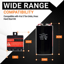 [NEW] 5-2-1 CSR-U3 Compressor Saver AC Hard Start Capacitor by Blue Stars - Compatible for 4 to 5 Ton Units, Hvac Hard Start Kit