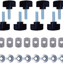 Kawell Jeep Wrangler Hard Top Thumb Screw Set of 8 Quick Removal with Nuts Kit Fit 1995 to 2016 Jeep Wrangler Sports Sahara Freedom Rubicon Unlimited