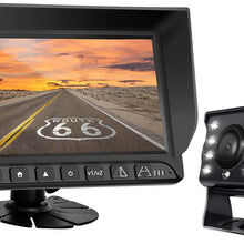 HD Backup Camera System Heavy Duty Back up Camera Monitor Kit 7''1080P Reversing Monitor IP69k Waterproof Rear View Camera Full Colored Night Vision Bus Truck Van/Semi-Trailer/Box Truck/RV Rear View