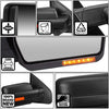 Right Passenger Side Black Manual Folding w/Amber LED Turn Signal Light Towing Mirror Replacement for Ford F-150 04-14