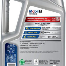 Mobil 1 High Mileage Full Synthetic Motor Oil 5W-30, 5 Quart