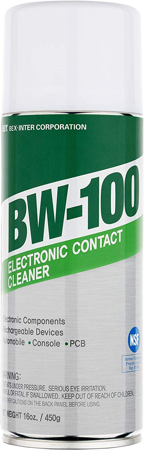 BW-100 Nonflammable Electronic Contact Cleaner aerosol Spray HFOs Quick Dry Upsidedown usable (16oz.)