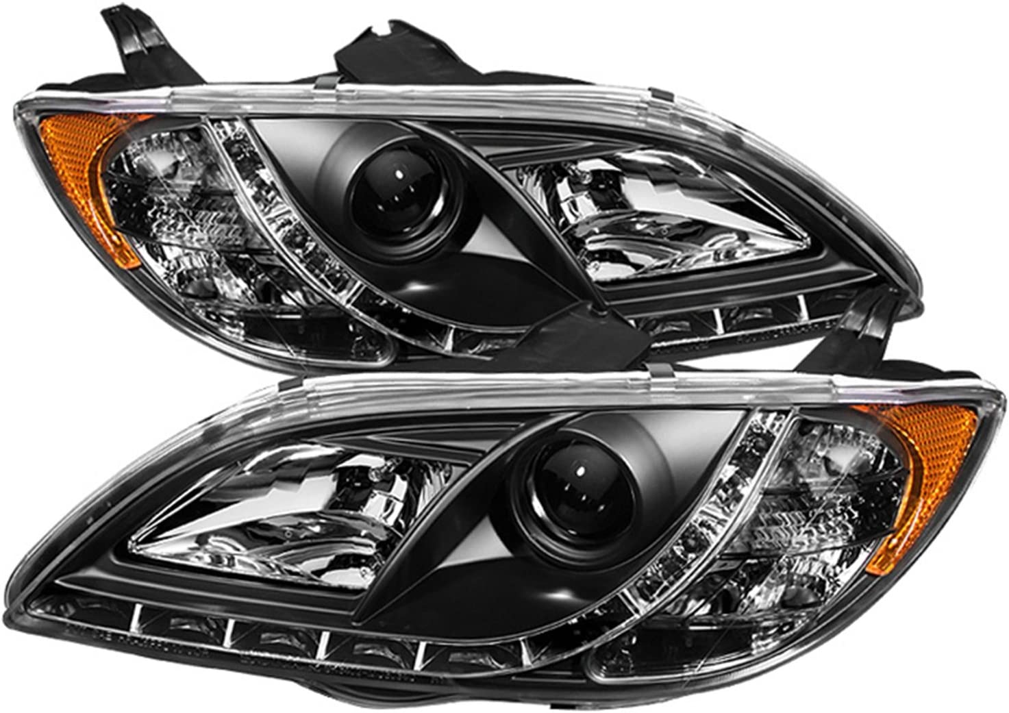 Spyder Auto Mazda 3 Sedan Black DRL LED Crystal Headlight