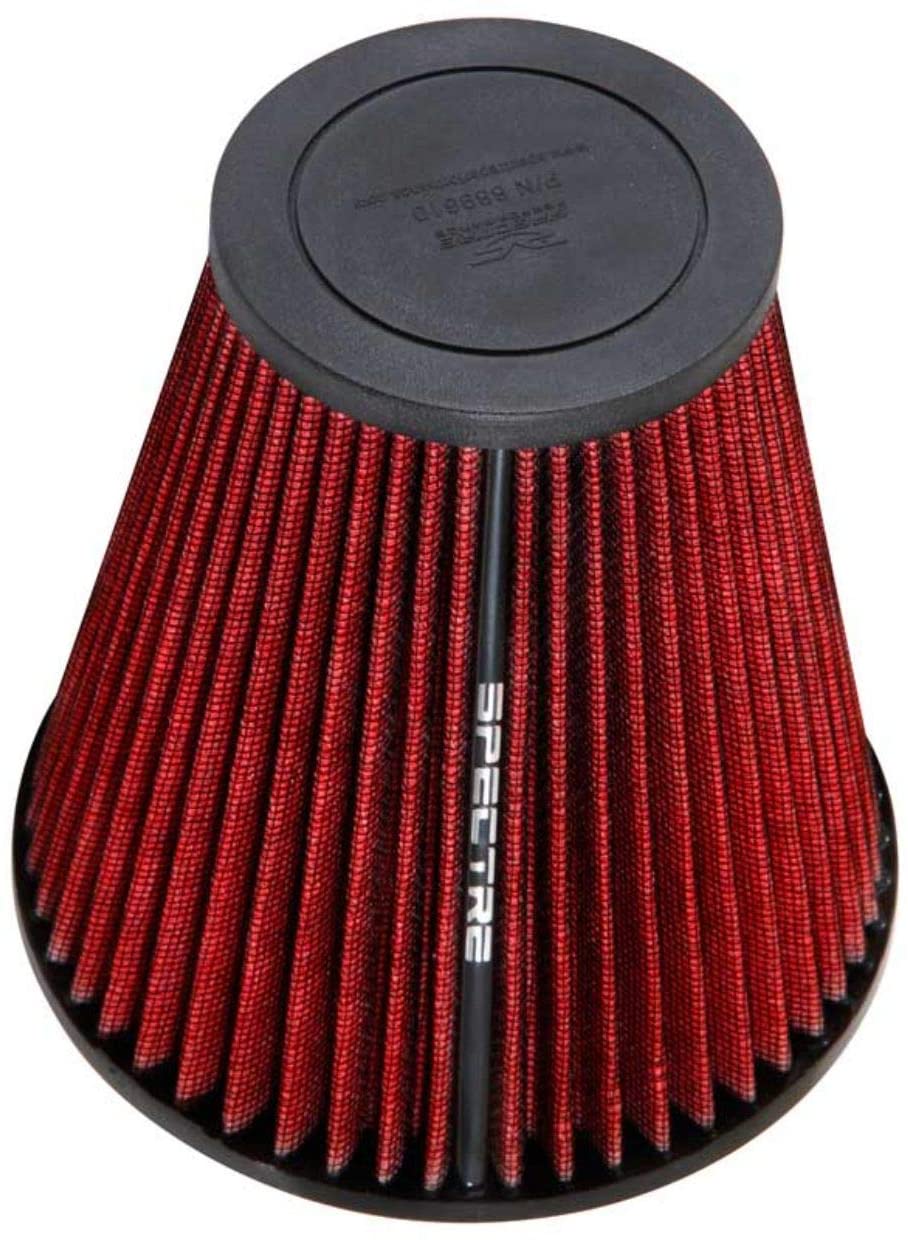 Spectre Universal Clamp-On Air Filter: High Performance, Washable Filter: Round Tapered; 3 in (76 mm) Flange ID; 8.906 in (226 mm) Height; 6.5 in (165 mm) Base; 3.531 in (90 mm) Top, SPE-HPR9610K