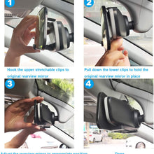KITBEST Rear View Mirror, Anti Glare Rearview Mirror Interior Clip on Panoramic Car Convex Wide Angle Rear View Mirror to Reduce Blind Spot and Antiglare Effectively