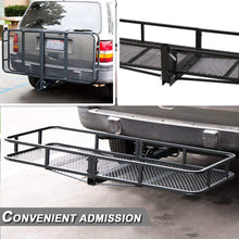 FDW Hitch Cargo Carrier Basket Luggage Rack Hitch Mount Hauler 2" Receiver Truck Car