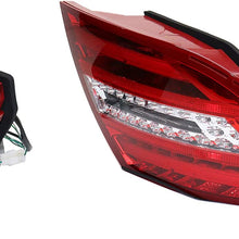 Tail Light Assembly Compatible with 2012-2013 Mercedes Benz C250, C300, C350 and C63 AMG Clear & Red Lens Set of 2 Driver and Passenger Side