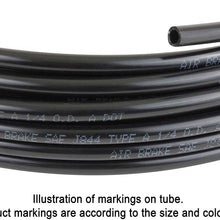 Mytee Products 1/4" OD x 100' Black SAE J844 Nylon Air Brake Tubing DOT Approved | Pneumatic Nylon Air Line Hose for Air Brake System