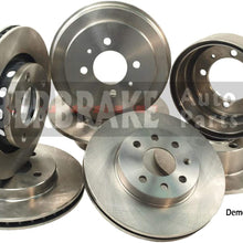 DK1604-2 Rear Rotors and Semi-Metallic Brake Pads and Hardware Set Kit